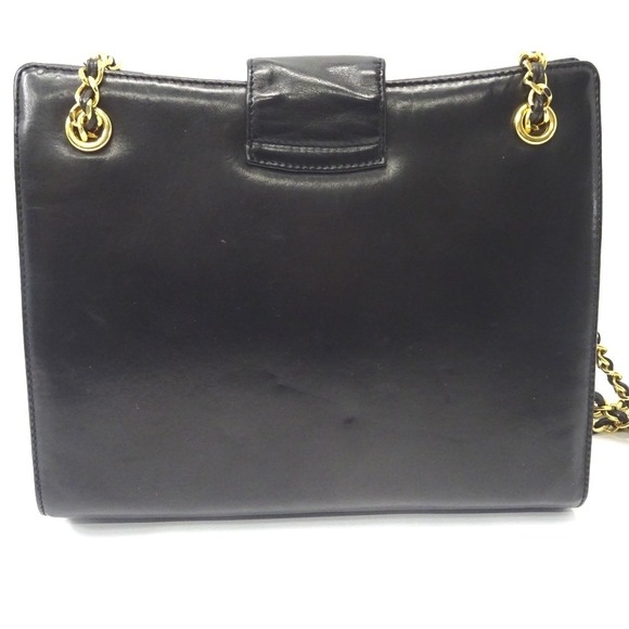 CHANEL Chain Shoulder Bag Deca Coco Mark Lambskin Black - Picture 3 of 16